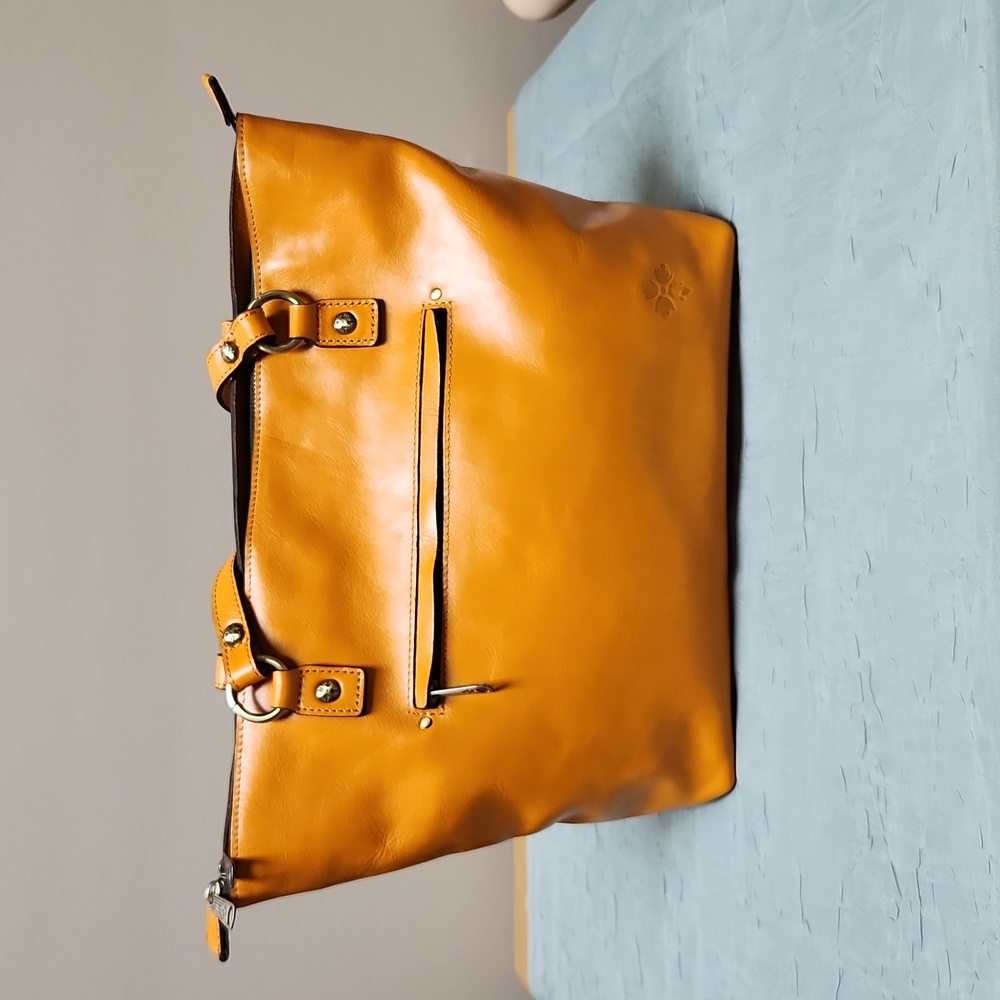 Patricia Nash Fall Orange Leather Large Handbag